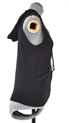 Buy Joseph Hoodie Tank Top Sleeveless Zip Up Stretch Vest Designer Black Size M • 29.99£