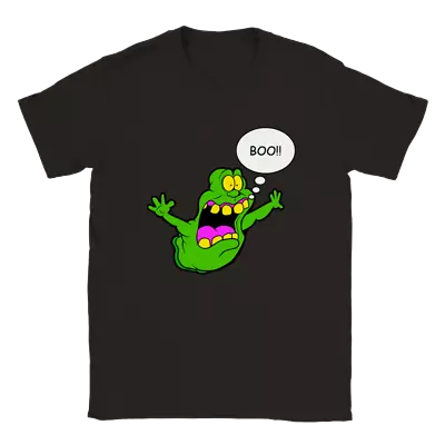 Buy Funny Boo Tee Shirt T-shirt Apparel Ghostbusters Slimer Comic Cartoon Halloween • 19.99£
