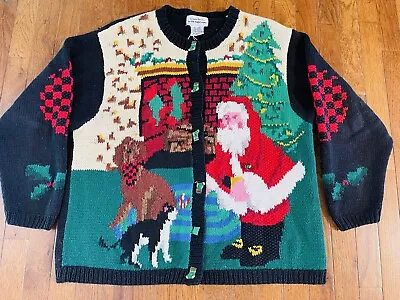Buy Alexandra Bartlett Embroidered Stitched Heavyweight Christmas Sweater 2x Rare • 56.24£