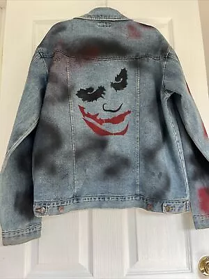 Buy Nevada Men’s Large Customised Denim Jacket - The Joker - Graffiti • 57.50£