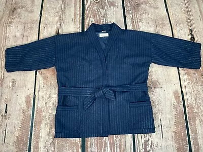 Buy Maison De Nimes John Lewis Coat Women's UK12 Blue Pinstripe Half Sleeve Belt • 24.88£