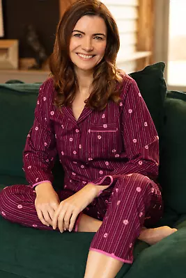 Buy Cyberjammies Nora Rose Long Sleeve Pyjama Set Sara Embroidered • 22£