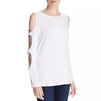 Buy Alison Andrews Womens White Cold Shoulder Jersey T-Shirt Top M BHFO 6743 • 7.55£