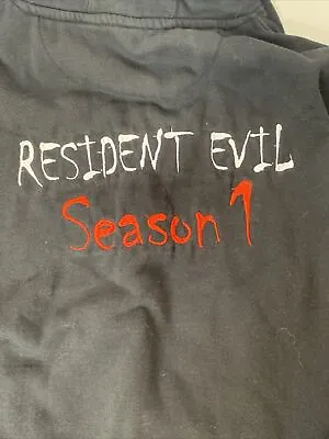 Buy Resident Evil Season 1 Black Hoodie Sweatshirt Size L Rare Cast Crew Umbrella Co • 48.25£