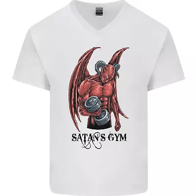 Buy Satans Gym Bodybuilding Training Top Mens V-Neck Cotton T-Shirt • 11.49£