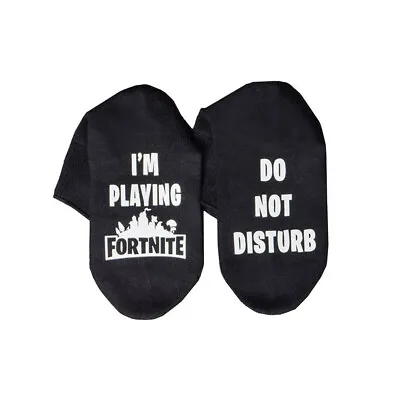 Buy 1 Pair Of Fort Nite Socks NOT DISTURB I'm Playing Fortnite Crew Ankle Gaming Set • 7.84£