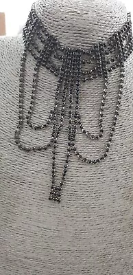 Buy Fashion Jewellery Choker  Short Length Black Rinestone Gothic Style  • 10£