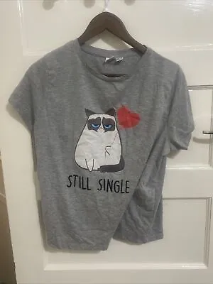Buy Grumpy Cat STILL SINGLE Short Sleeve T-Shirt,UK 14 • 5.84£