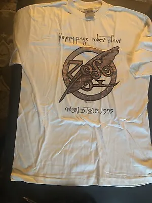 Buy Robert Plant Jimmy Page Vintage Original 1995 Tour T Shirt Led Zeppelin • 165.96£