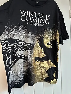 Buy Bnwot Official Game Of Thrones - House - Winter Is Coming T Shirt 3xl • 6.99£
