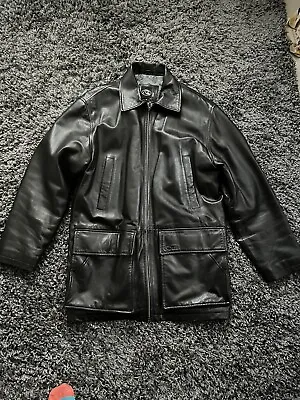 Buy Quiksilver Vintage Mens Dark Brown Leather Jacket - Size Medium - VGC • 79.95£