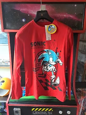 Buy Sonic Hedgehog Long Sleeve T Shirt - Red - Age 13-14 - New With Tags • 5£
