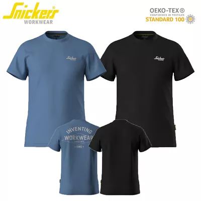 Buy Snickers Workwear Mens 2-Pack T-Shirt Limited Edition Black & Blue Top SSC2024 • 26.95£