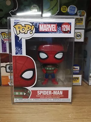 Buy Funko POP! Marvel Spider-Man Ugly Sweater #397 Christmas W/Pop Protector • 9.95£