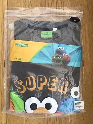 Buy Sesame Street Elmo, Cookie Monster, Oscar The Grouch T Shirt Size L Brand New • 10£