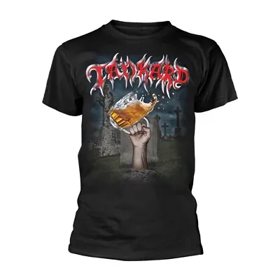 Buy TANKARD - DIE WITH A BEER BLACK T-Shirt, Front & Back Print Small • 12.18£