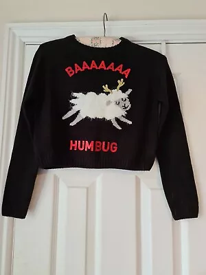 Buy Brand New With Tags Girls Age 9 New Look Christmas Jumper Baa Humbug BNWT ⭐️ • 8.50£