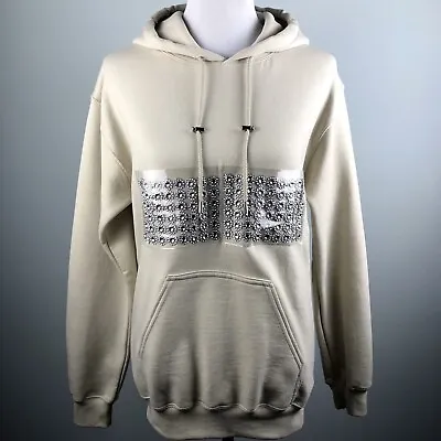 Buy Collina Strada Beige Hoodie Sweatshirt Size S 4 6 Sand Rhinestone Bling Top  • 122.70£