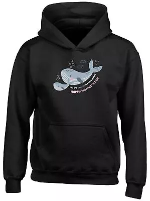 Buy Happy Mothers Day Kids Hoodie Funny Whale Whaley Mummy Boys Girls Gift Top • 13.99£