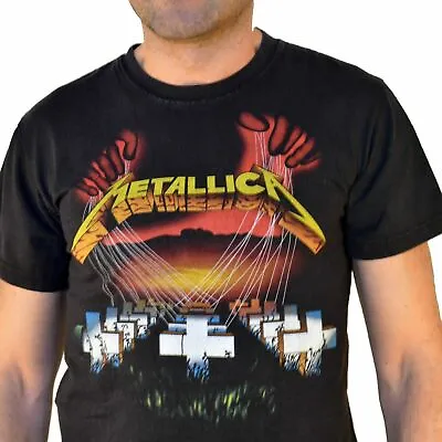 Buy Metallica Vintage Master Of Puppets T SHIrt Black On Hot Rock T SHIRT M 90s • 14.99£