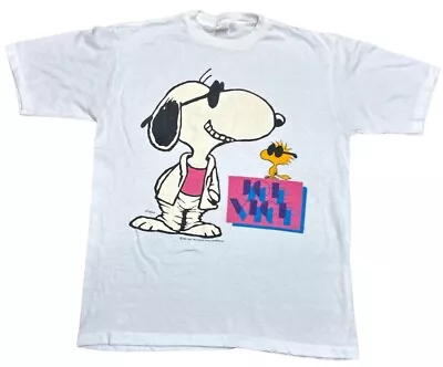 Buy Snoopy Joe Vice Vintage 80s Printed Single Stitch T Shirt L • 40£