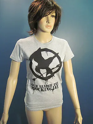 Buy M Gray HUNGER GAMES MOVIE  OUR LEADER THE MOCKINGJAY  T-shirt By LIONSGATE • 19.27£