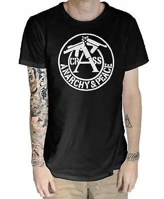 Buy Crass Anarchy & Peace T Shirt - Punk Hardcore Anarchist Symbol • 12.95£