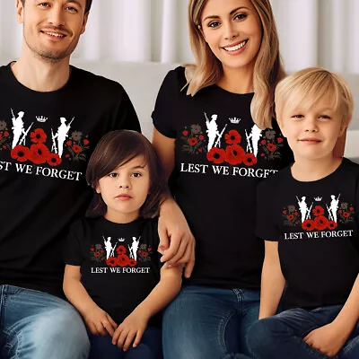 Buy Lest We Forget Remembrance Military Remember T Shirt Flower  War Hero Tee #LWF • 7.99£