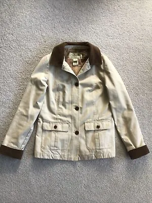 Buy L.L. BEAN Womens S Barn Chore Field Jacket Flannel Lined Tan 0 GHG4 Corduroy • 28.30£