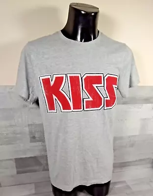 Buy Official KISS T-Shirt 2016 40  Grey Red Spell Out - Some Cracking To Lettering • 5.99£
