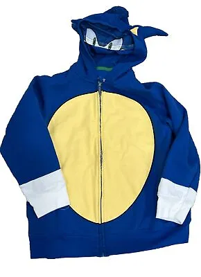 Buy Sega Sonic The Hedgehog Boys Zip-Up Hoodie Jacket Fleece Costume Large  *Read* • 11.84£