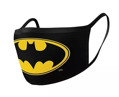Buy DC Comics Official 2 Pack Batman Logo Adult Face Covering Masks Reusable Wash • 3.95£