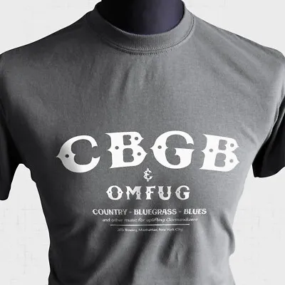 Buy CBGB Retro T Shirt OMFUG New York Club Vintage Punk Rock Blondie Cool Charcoal • 13.99£