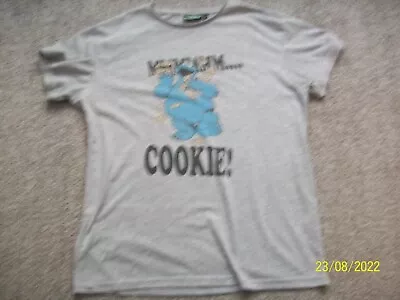 Buy Cookie Monster Sesame Street Grey MMMMM.... T-shirt Adult / Men's Size Medium M • 15.74£
