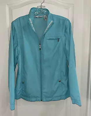 Buy IZOD XFG Teal Windbreaker Jacket / Vest Women's Full Zip Size M • 14.20£