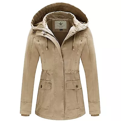 Buy Womens Jacket UK 12 14 Military Style Look Rookie Ladies Jacket Black Khaki • 25.97£