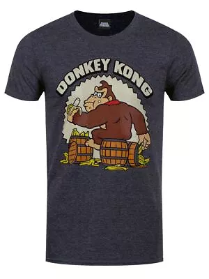 Buy Nintendo Donkey Kong Bananas Mens Heather Grey T-Shirt-Large (40 - 42 ) • 14.99£