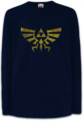 Buy Triforce Logo Kids Long Sleeve T-Shirt Legend Link Symbol Game Zelda Triforce • 18.99£