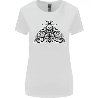 Buy A Gothic Moth Skull Womens Wider Cut T-Shirt • 9.99£