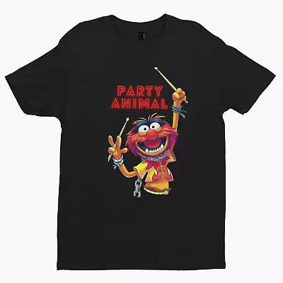 Buy Party Animal T-Shirt - Muppets Band Funny Retro Cool Drums Drummer Cartoon • 11.99£