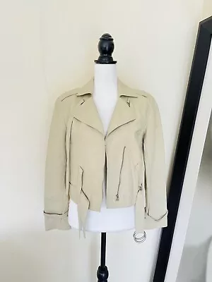 Buy Edun Leather Moto Brand New Jacket In Beige. Brand New No Tags. Size XS/6. • 98£