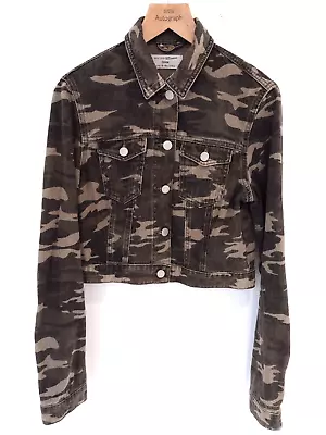 Buy New Look 915 Generation Khaki Camouflage Denim Cropped Jacket Age 14-15 • 12.99£