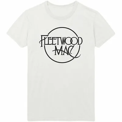 Buy Official Fleetwood Mac Classic Logo White Printed T-Shirt • 9.95£