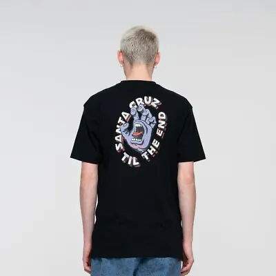 Buy SANTA CRUZ TIL THE END HAND Black L Skate T-Shirt Street Wear RAD LIFE STYLE Wow • 29.99£