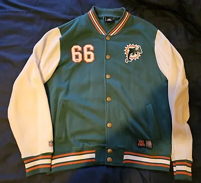 Buy NFL Team Apparel Mens Miami Dolphins Letterman Jacket Size XL • 6.50£