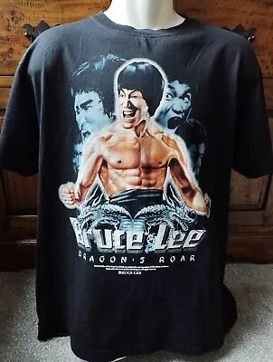 Buy REO Rock Of The T-Shirts Bruce Lee Dragon's Roar Cotton Tee Double Graphic Large • 15£
