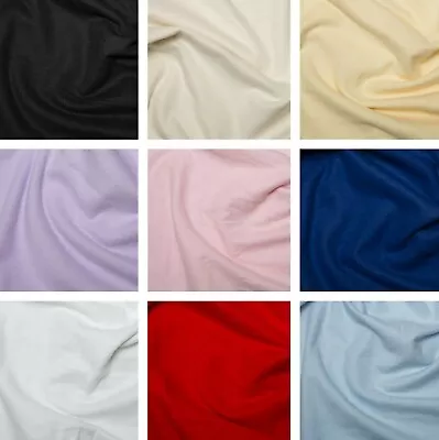 Buy Brushed Cotton Fabric Wincyette 100% Cotton Flannel Plain Coloured • 4.85£