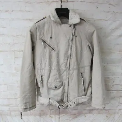 Buy Womens Levi Zipped Sherpa Denim Jacket Chest Size 34/36 Uk Size 8/10sku Nc08191 • 17.33£