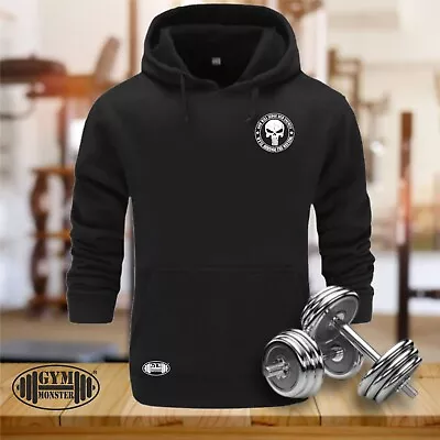 Buy Death Skull Hoodie Small Gym Clothing Bodybuilding Training Workout Exercise Top • 19.99£