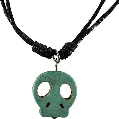 Buy Skull Pendant Necklace Cord Chain Womens Mens Kids Boys Girls Handmade Jewellery • 4.50£